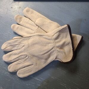 Pyramex‎ Pigskin Leather Cold Weather Insulated Work Gloves Mens L White